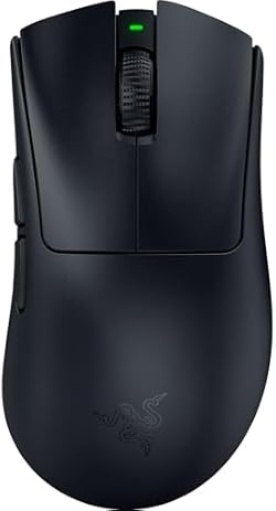 Razer DeathAdder V4 Pro Gaming Mouse (Model No: RZ01-05330100-R3A1) | 56 g Wireless Esports Mouse | Focus Pro 45K Optical Sensor | 8,000 Hz HyperSpeed | Optical Scroll Wheel | Gen-4 Switches_ Black
