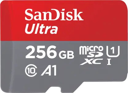 SanDisk SDSQUAC-256G-GN6MN Ultra 256 GB MicroSDXC Class 10 140 MB/s Memory Card Compatible with Camera, Computer, Gaming Console, Mobile, Tablet 