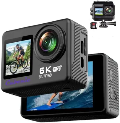 Cubonic 5K WiFi Dual Screen |Smoothest EIS 2.0 Anti-Shake | Chipset-Sensor|Touch Screen Sports and Action Camera  (Black, 20 MP) 