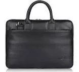 EXIM Office Bag for Man 15.6 inch Vegan Leather Laptop bags Men Use Briefcase Messenger Premium Side Bags -Black